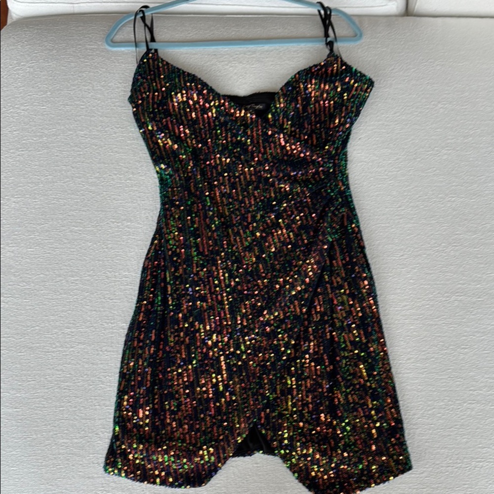 Sequin Multicolor Mini Dress. Wore once